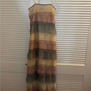 Elegant Multicolor Layered Dress